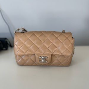 Chanel lamb skin mini classic flap